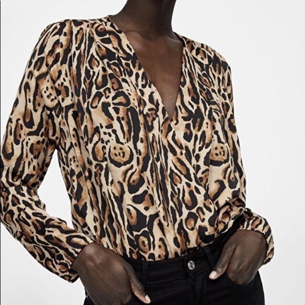 Zara animal print bodysuit